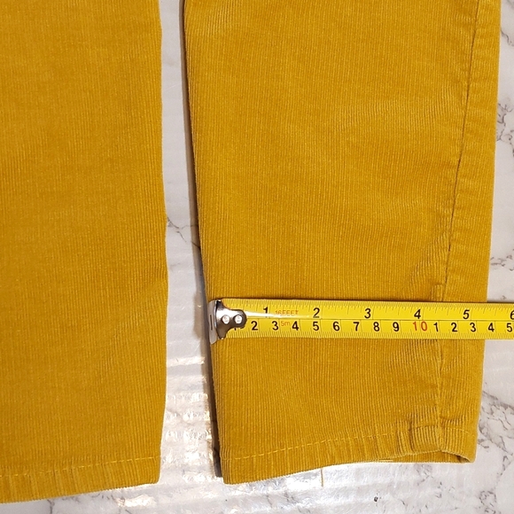LOFT goldenrod high-rise skinny cords, size 4 - Picture 6 of 8